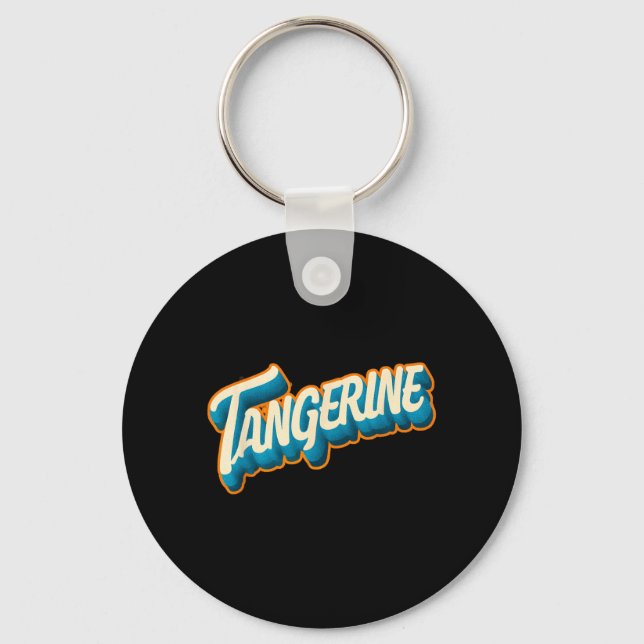 Funny Tangerine Fruit Statement Costume for Orange Key Ring (Front)