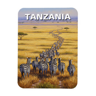 Funny Tanzania Serengeti National Park Zebra Magnet