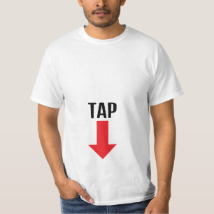 Funny TAP Down Arrow Adult Humor T-Shirt for Men
