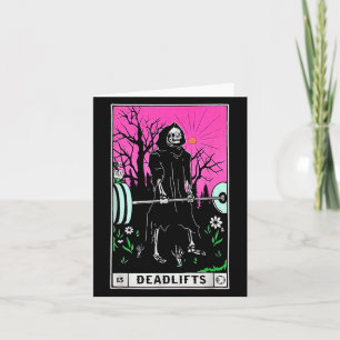 Funny Tarot Card Deadlifts Gym Workout Occult Read