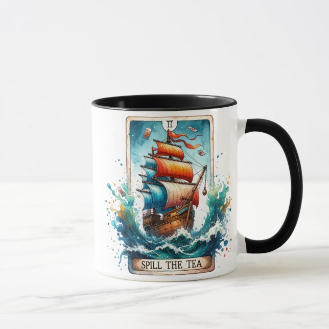 Funny Tarot Card /Spill The Tea Mug (Right)