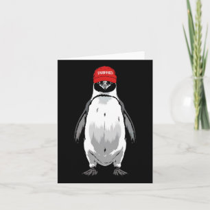 Funny Tarrified Penguin Anti Trump Tarrif Card