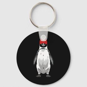 Funny Tarrified Penguin Anti Trump Tarrif Key Ring