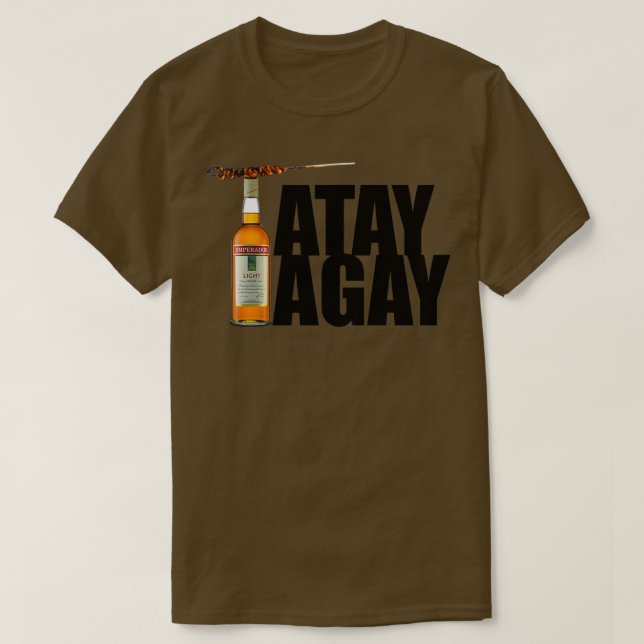Funny Tatay Tagay Design 1 T-Shirt (Design Front)