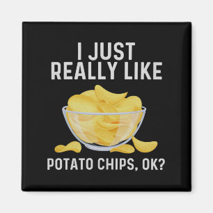 Funny Tato Chips Art For Men Women Kids Bag Of Chi Magnet