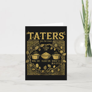 Funny Tatoes -ta-toes Boil Em Mash Em Stick Em In  Card