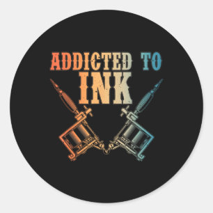 Funny Tattoo Artist Art For Men Women Tattooed Tat Classic Round Sticker