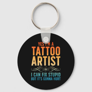 Funny Tattoo Artist Art For Men Women Tattooer Tat Key Ring