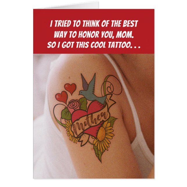 Funny Tattoo Card for Mum on Mother's Day (Front)