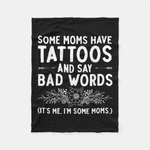 Funny Tattoo Design For Mum Women Tattoo Artist Ta Fleece Blanket