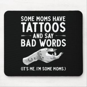 Funny Tattoo Lover Gift - Womens Tribal Tattoo Mum Mouse Mat