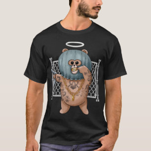 Funny Tattooed Gangster Bear T-Shirt