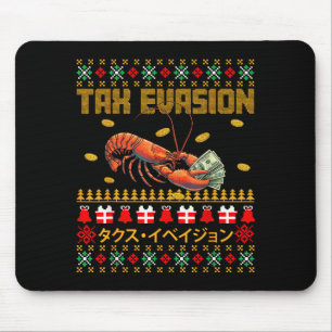 Funny Tax Evasion Lobster Money Ugly Christmas Swe Mouse Mat