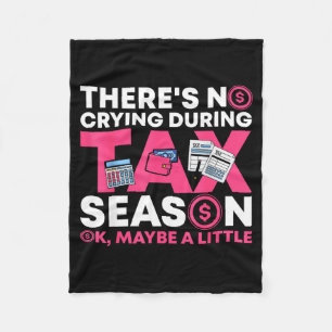 Funny Tax Season Cpa Funny Accountant Gift Tax Fleece Blanket