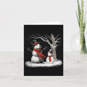 Funny Tbull Dog In The Snow Tree Christmas Winter  Card
