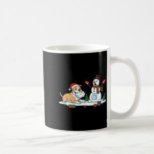 Funny Tbull Snowman Christmas Tree Xmas Womens Men Coffee Mug