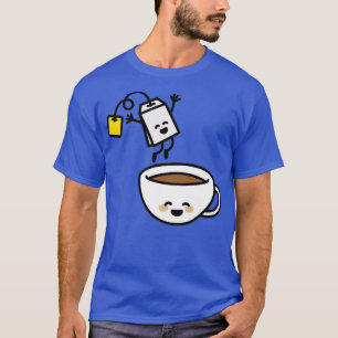 Funny tea bag teacup happy Tea lover Tea drinker T-Shirt