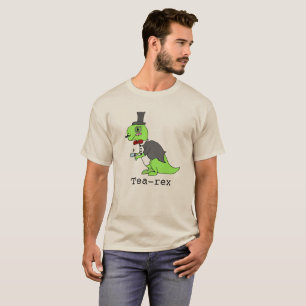 Funny 'Tea-rex' Dinosaur T-Shirt