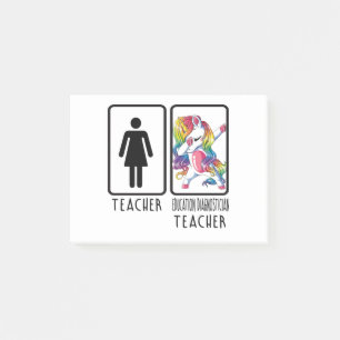 Funny Teacher 1 Education Diagnostician Teacher Post-it Notes