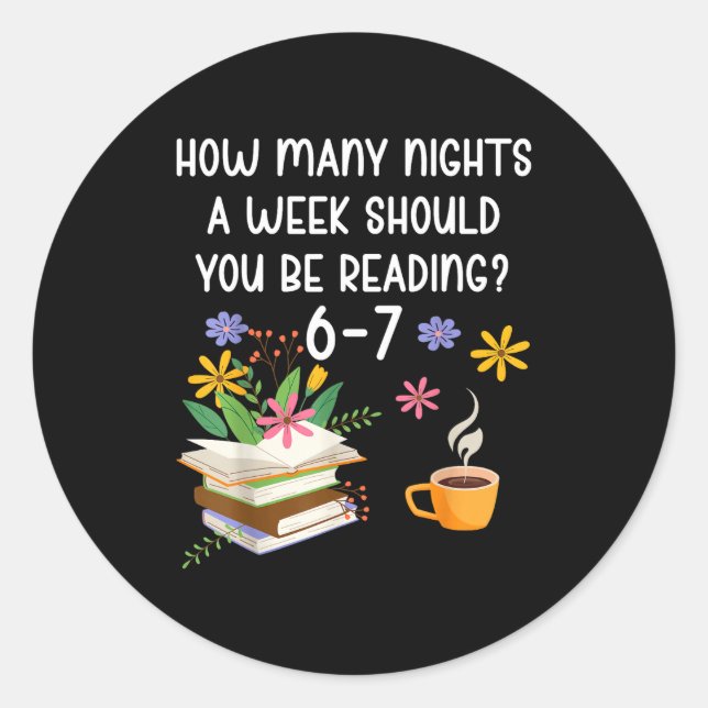 Funny Teacher 67 Six Seven Meme Reading 6-7 Book L Classic Round Sticker (Front)