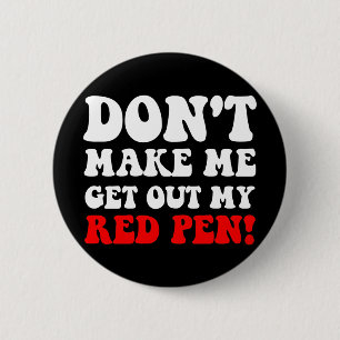 Funny teacher 6 cm round badge