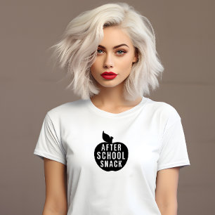 Funny teacher apple cheeky after school snack  T-Shirt