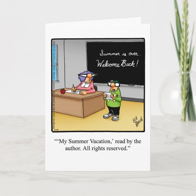 Funny Teacher Appreciation Day  Card (Front)