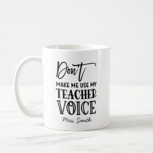 Funny Teacher Appreciation Personalised Coffee Mug