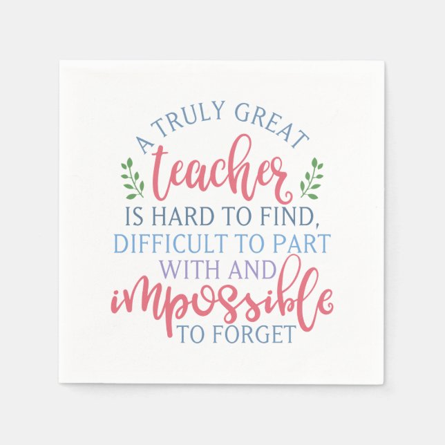Funny Teacher Appreciation Principal Napkin (Front)