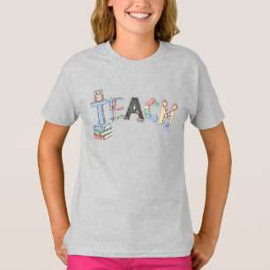 Funny Teacher Appreciation School Supplies Alphabe T-Shirt