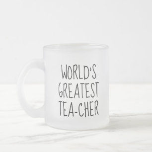 Funny teacher appreciation tea glass gift frosted glass coffee mug