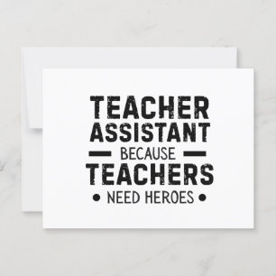 funny teacher assistant joke postcard