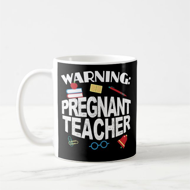 Funny Teacher Baby Shower Gift Coffee Mug (Left)