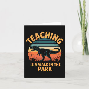 Funny Teacher Back To School Dinosaur Cute Card