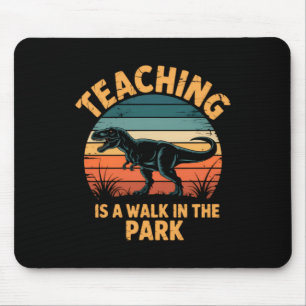 Funny Teacher Back To School Dinosaur Cute Mouse Mat