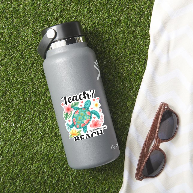 Funny Teacher Beach Summer Turtle (HydroFlask Insitu)