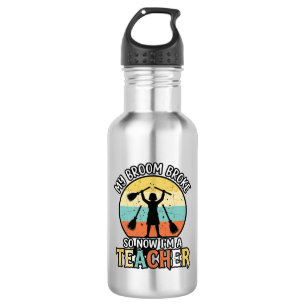 Funny Teacher Broken Broom Halloween Vintage Shirt 532 Ml Water Bottle