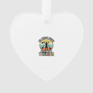 Funny Teacher Broken Broom Halloween Vintage Shirt Ornament