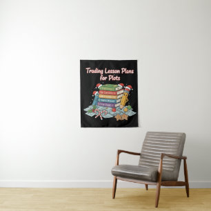 Funny Teacher Christmas Holiday   Trading Lesson  Tapestry