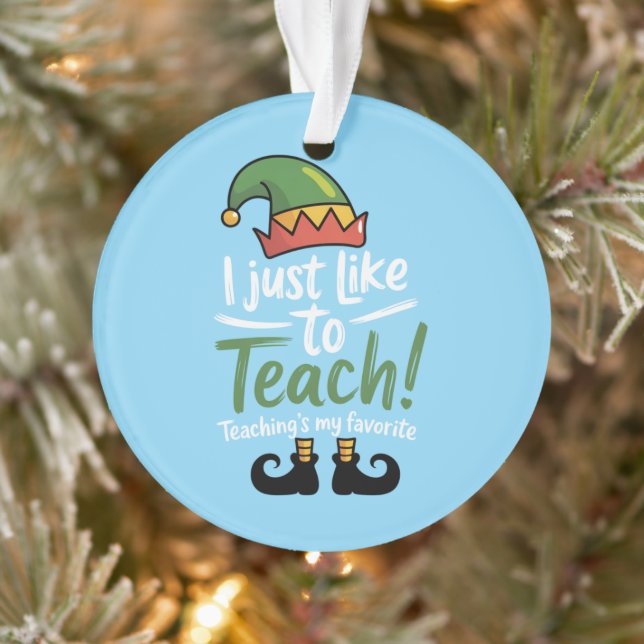 Funny Teacher Christmas Teaching is My Favourite  Ornament (Tree)
