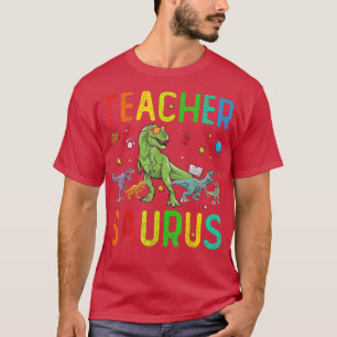Funny Teacher Dinosaur Shirt Teachersaurus T Rex M