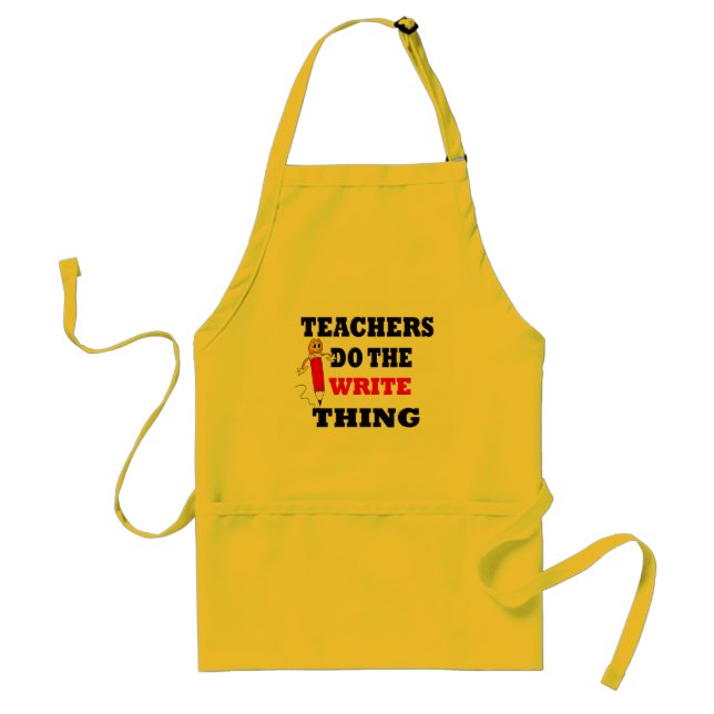 Funny Teacher Do the Write Thing Standard Apron (Front)