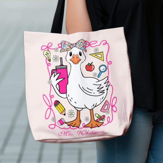 Funny Teacher Goose Back to School Crossbody Bag (Creator Uploaded)