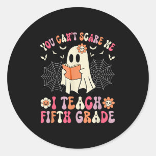 Funny Teacher Halloween 2025 Costumes Shirts For M Classic Round Sticker
