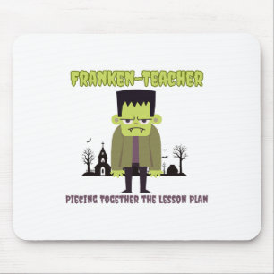 Funny Teacher Halloween Shirt Franken-teacher Fran Mouse Mat