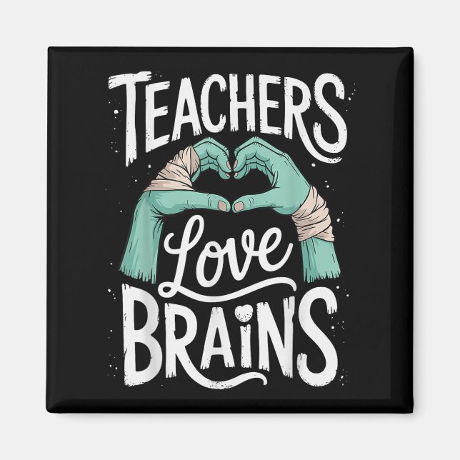 Funny Teacher Halloween Shirt Women Men Teachers L Magnet (Front)