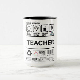 Funny Teacher Handling Information Mug