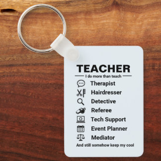 Funny Teacher Jobs Key Ring