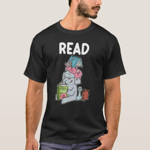 Funny Teacher Library Read Book Club Piggie Elepha T-Shirt
