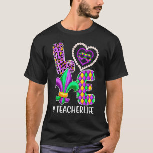Funny Teacher Mardi Gras Family Matching Outfit_1 T-Shirt